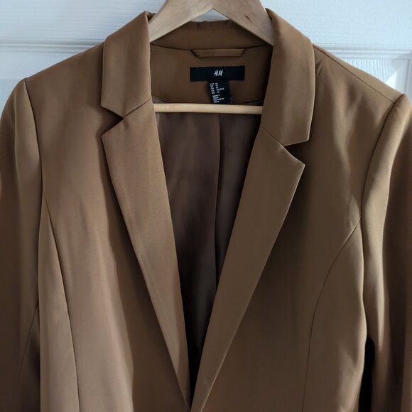 H&M Brown Blazer Size US 10 - Picture 2 of 3